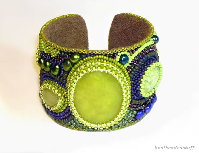 Bead embroidered cuffs by Liana Tsaturyan