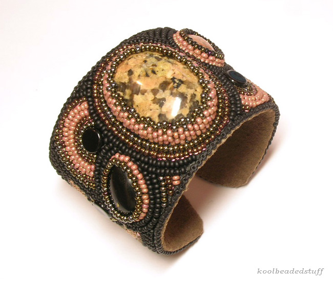 Bead embroidered cuffs by Liana Tsaturyan