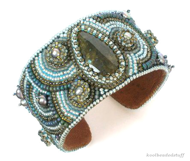 Bead embroidered cuffs by Liana Tsaturyan