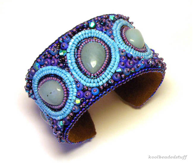 Bead embroidered cuffs by Liana Tsaturyan